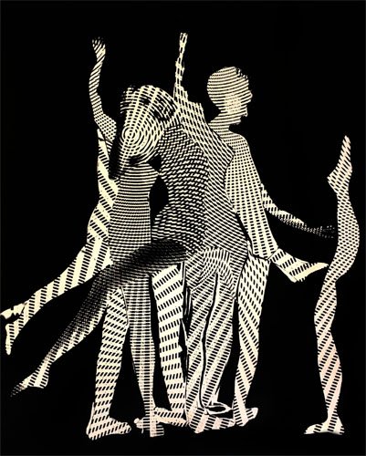 Dancers in Op Art OpArt Lyle Wassale 1967 MoDA Museum of Dance Photography Alexandro collection